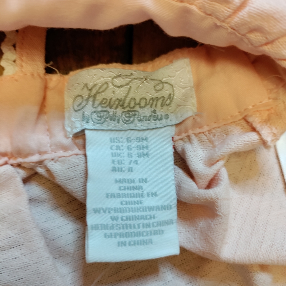 ❤️SOLD❤️ NWT Heirlooms Polly Flinders dress set for baby girl size 6-9 mo… - Picture 4 of 10